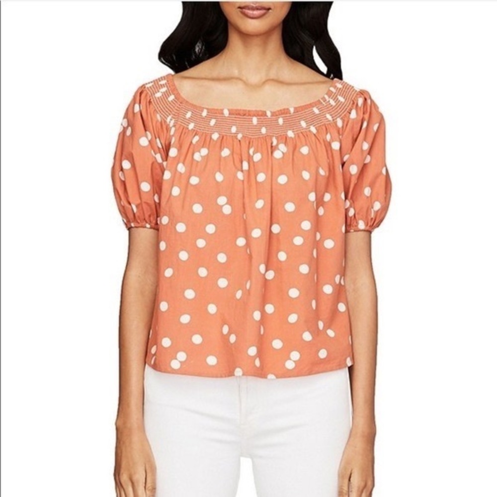Roller Rabbit Polka Dot Puff Sleeve Denida Blouse - Picture 6 of 9
